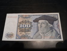 DM 100 Schein Banknote von 1980 - Serie NJ...N-  fast Bankfrisch