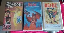 Heavy Metal Saxon, ACDC, Meat Loaf, Sammlung Videokassetten Musik, VHS Video