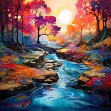 Wandbild: Herbstlandschaft mit