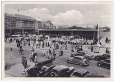 AK Hamburg, Alsterpavillon am Jungfernstieg, 1954, gelaufen