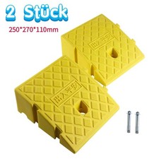 Bordsteinrampe Gummi 2 Stk Rampe KfZ LKW Rollstuhl Auffahrhilfe 250*270*110mm