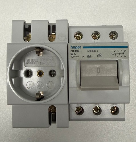Hager hauptschalter 63a - +, abb