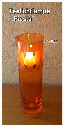 Teelichtlampe fiesta orange - teelichtlampe,