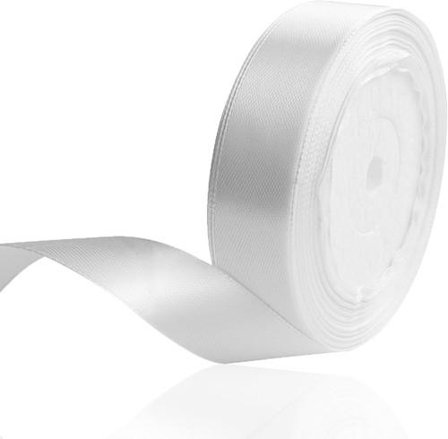 Satinband weiß 20mm 22 - satinband,