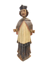 Heiliger Nepomuk - BÖHMEN / Volkskunst - Mitte 19.Jhd. - polychrom bemalt