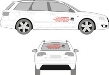 3-teilige KFZ Beschriftung