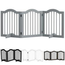 PawHut Absperrgitter Hundegitter 3-teilig mit zwei Stützfüßen stabil