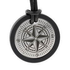 Halskette Ernstes Design Kompass Anhänger K679.S Edelstahl mit Außenring und Led