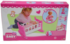 Simba 105560101 - New Born Baby Wiege, Puppenwiege mit Kissen und Decke,B -Ware