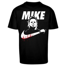 Men OVERSIZE T-Shirt Horror Logo Mike killer merch slip life is pain movies