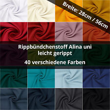 Bündchenstoff / Rippenbündchen Alina, gerippt, Schlauchware, uni (ab 0,25m)