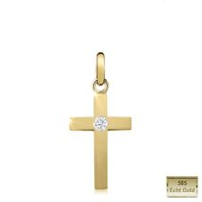 ECHT GOLD 585 Kreuz Anhänger