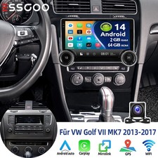 Für VW Golf 7 VII MK7 2013-2017 Carplay 2+64G Android 14 Autoradio GPS NAVI +KAM