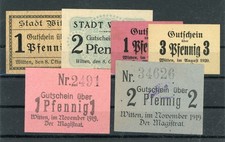 Witten 6 Scheine Notgeld