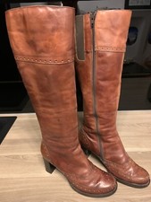 Gil Peterson hohe Stiefel Damen Leder rostbraun Gr. 37