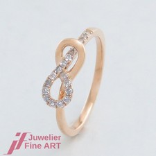 FHT Ring - Brillanten ges. 0,18ct - 14K/585 Gelbgold - Neu! - Eternity -Schleife