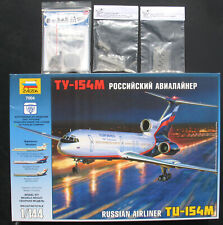 ZVEZDA Tupolev TU-154 M + BRAZ + Small Stuff Detail Resin Conversion Kit 1:144