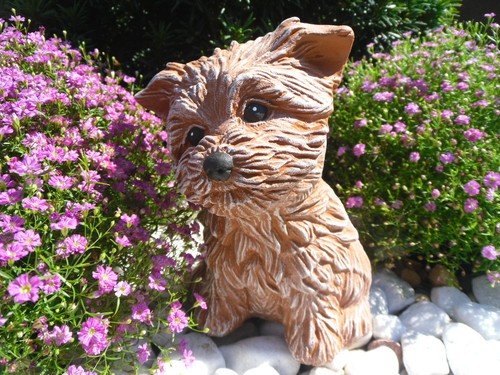 Steinfigur hund gartenfigur - steinfigur,