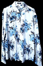  Herren Hemd Blumendruck