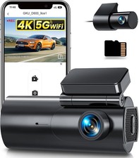 4K+1080P Dashcam mit Parküberwachung | 5GHz WiFi & SD-Karte