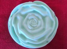 Runde Silikon Backform, Design einer Rosenblüte, grün. Ø 23cm. NEU!