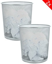 2x Papierkorb Metall 13 Liter