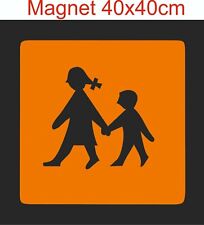 Schulbusschilder, Schulbusschild Warntafel, Magnetschild 40 x 40 cm Schulbus