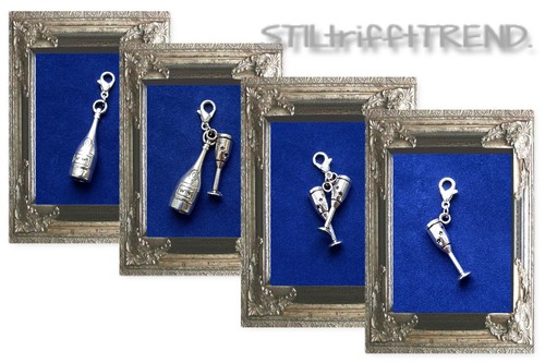 Charm anhänger sekt glas - sekt,