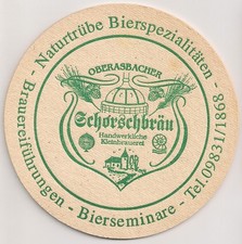 Oberasbacher Schorschbräu - alter Bierdeckel "Handwerkliche Kleinbrauerei"