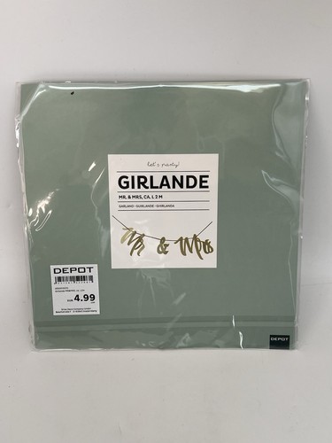 Mrs girlande banner gold - banner,