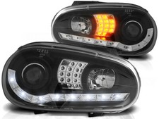 Scheinwerfer Set mit TFL Optik für VW Golf IV BJ 09/97-09/03 Schwarz LED Blinker