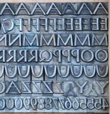 POST ANTIQUA Bleischrift 10,5mm Bleisatz Buchdruck Handsatz Alphabet Schrift 