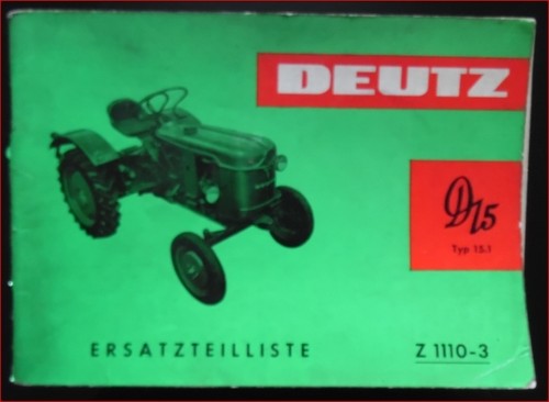 Deutz schlepper 15 - d,
