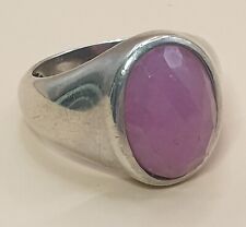 Pink Saphir "La Luna" Ring aus 925er Silber Größe 54 (17,2 mm Ø)