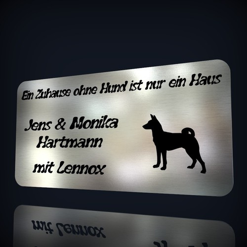 Edelstahl türschild - edelstahl,