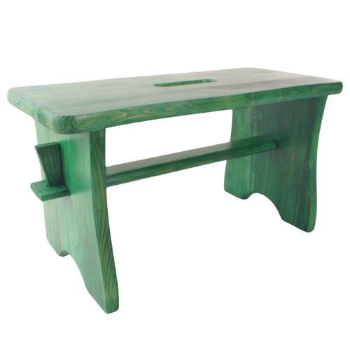 Grüner kleiner holzhocker - grüner,