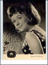 DDR Fernsehen Echtfoto-AK Postkarte Porträt Karte Fernsehfunk SONJA HÖRBING 1963