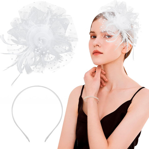Fascinator hut blume mesh - hut,