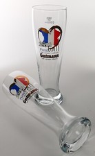 2 x Brauerei Gutmann Weizenbierglas 0,5l Fußball 2016 Frankreich Gläser 8404