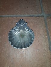 Aschenbecher Schale Jakobsmuschel Metall versilbert alt antik vintage