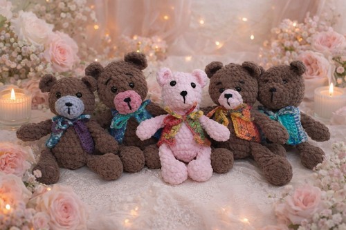Handmade crochet teddy bear - handmade,