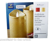 TCM Tchibo 2 x LED Kerzen Kerze Echtwachskerze Wachskerze Real Wax Candle NEU