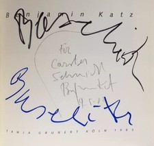 Georg Baselitz 3x signiert Benjamin Katz Katalog Unterschrift Autogramm Signatur