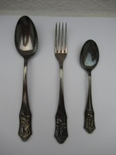 Kinderbesteck, 3-teilig – Berndorf – versilbert – 50er/ 60er Jahre