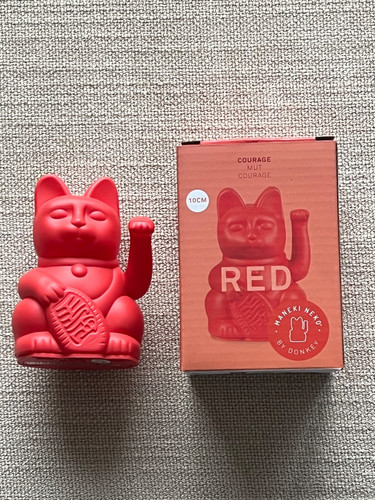 Winkekatze rot red mut - rot, courage