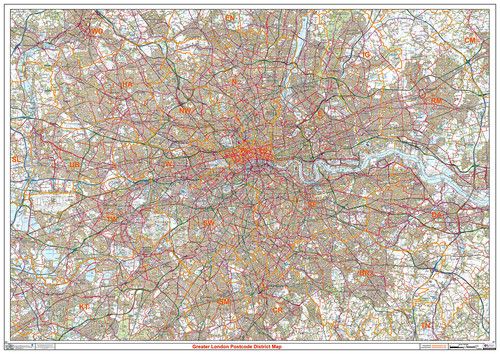 Map greater london - (d7), of