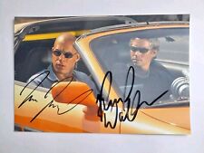 Original Autogramm *Paul Walker* und Vin Diesel aus Privatsammlung 
