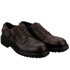 DOLCE & GABBANA Pferd Leder Derby Schuhe Boots BERNINI Braun 44 UK 10 US 11 