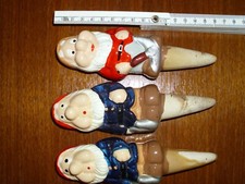 3 Gartenzwerge aus Ton als Blumengießer, Zwerg, Gnom