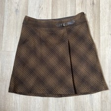 braun-karierter Rock von Tom Tailor, Größe 40